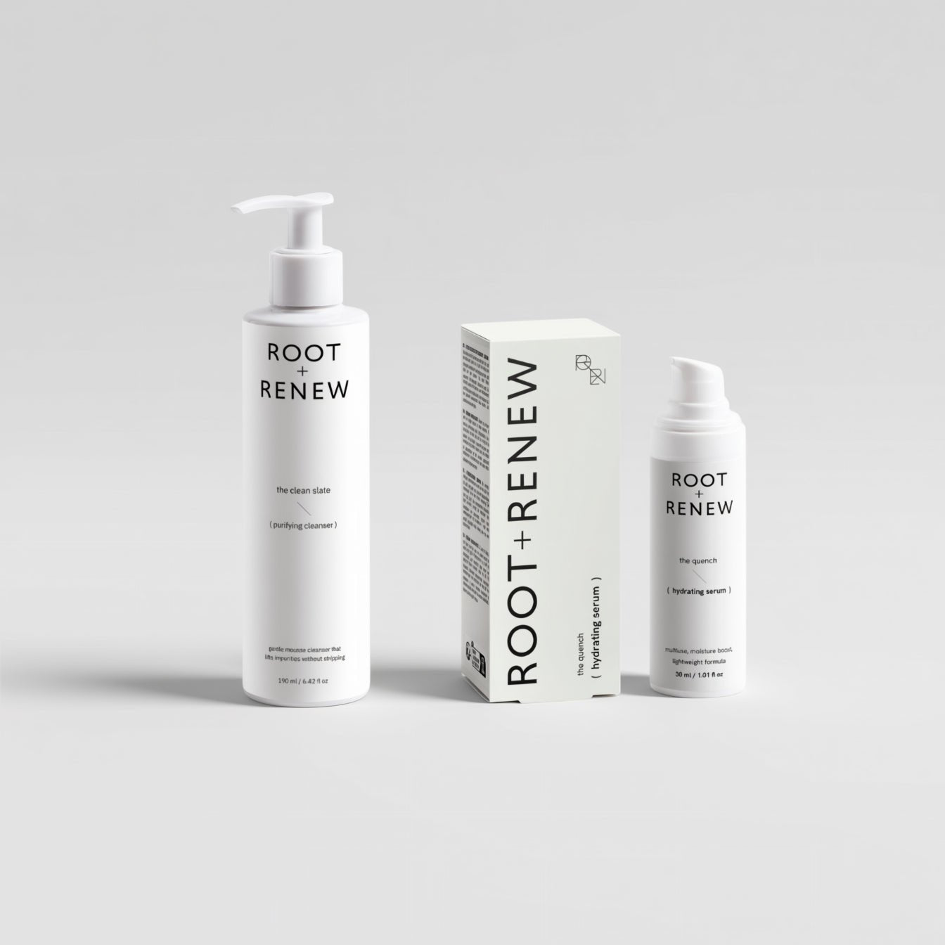 The Duo — Daily Cleanser & Hydration Set - Root & Renew
