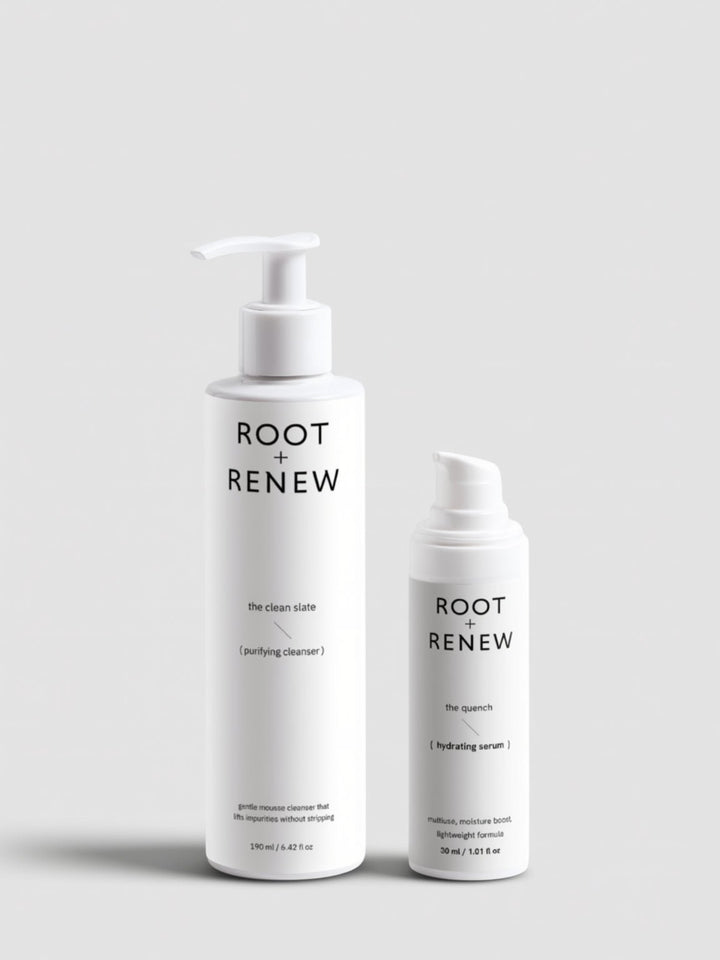 The Duo — Daily Cleanser & Hydration Set - Root & Renew